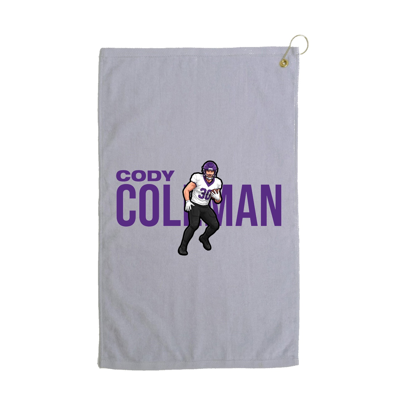 Golf Towel — Player Name in Grey
