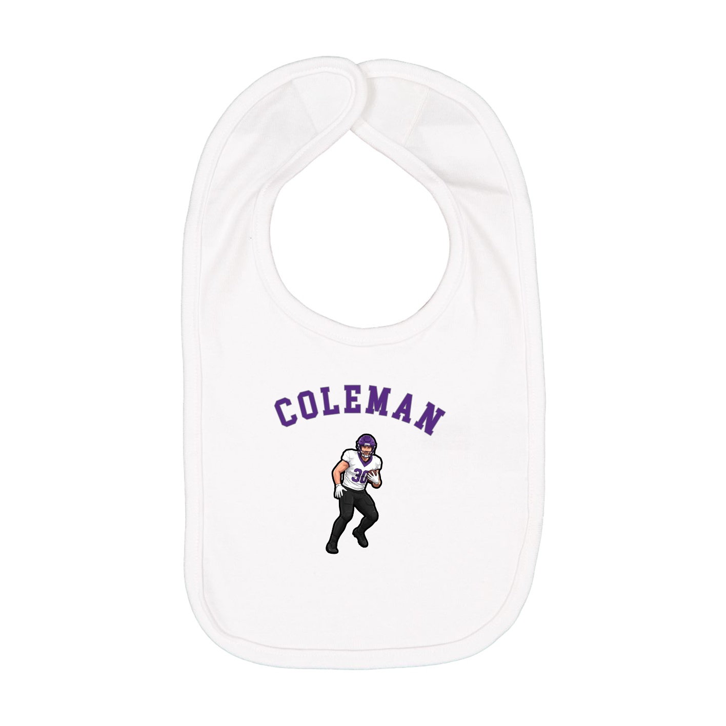 Infant Bib — Shirsey Arch in White
