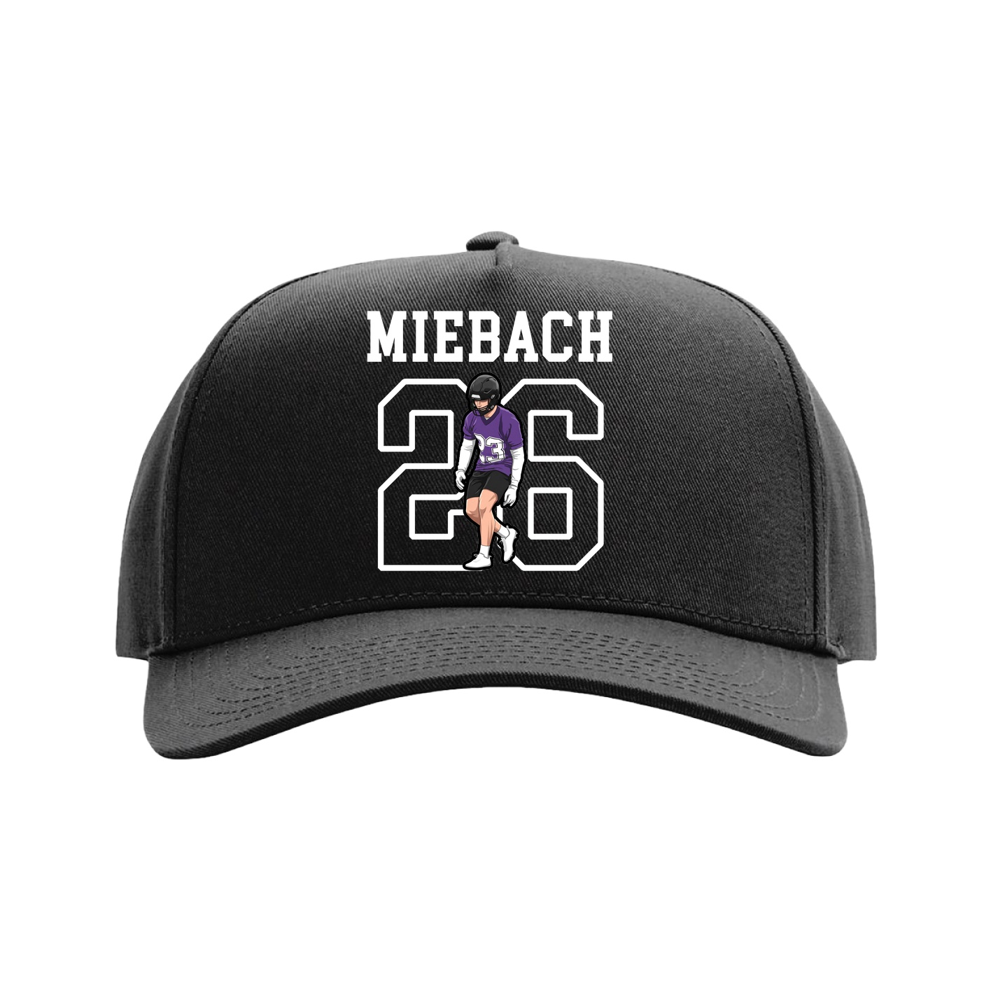 Full Fabric Five-Panel Champ Cap — Shirsey in Black