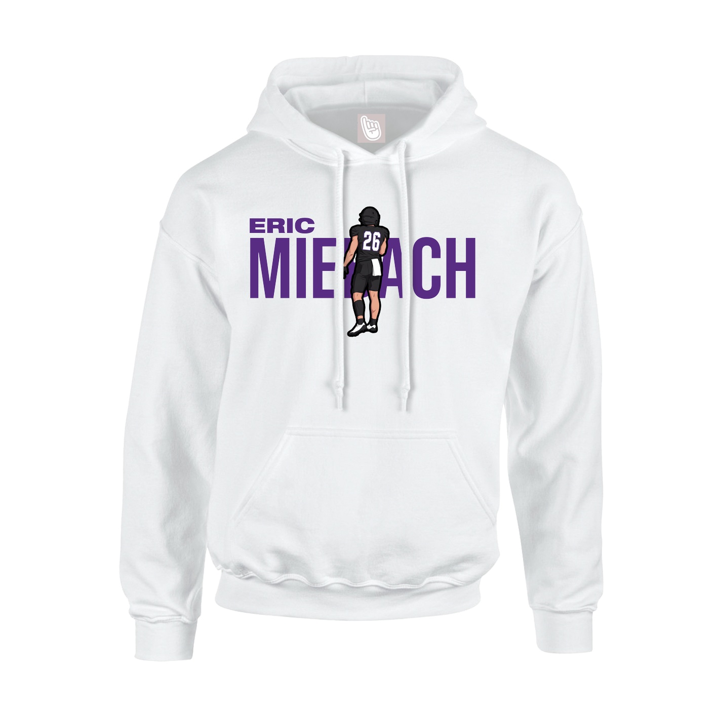 Youth Hoodie — Player Name in White