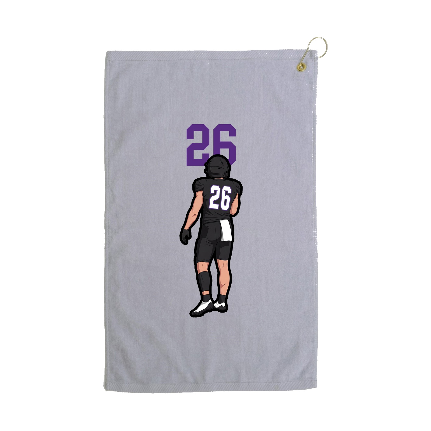Golf Towel — Number Top in Grey