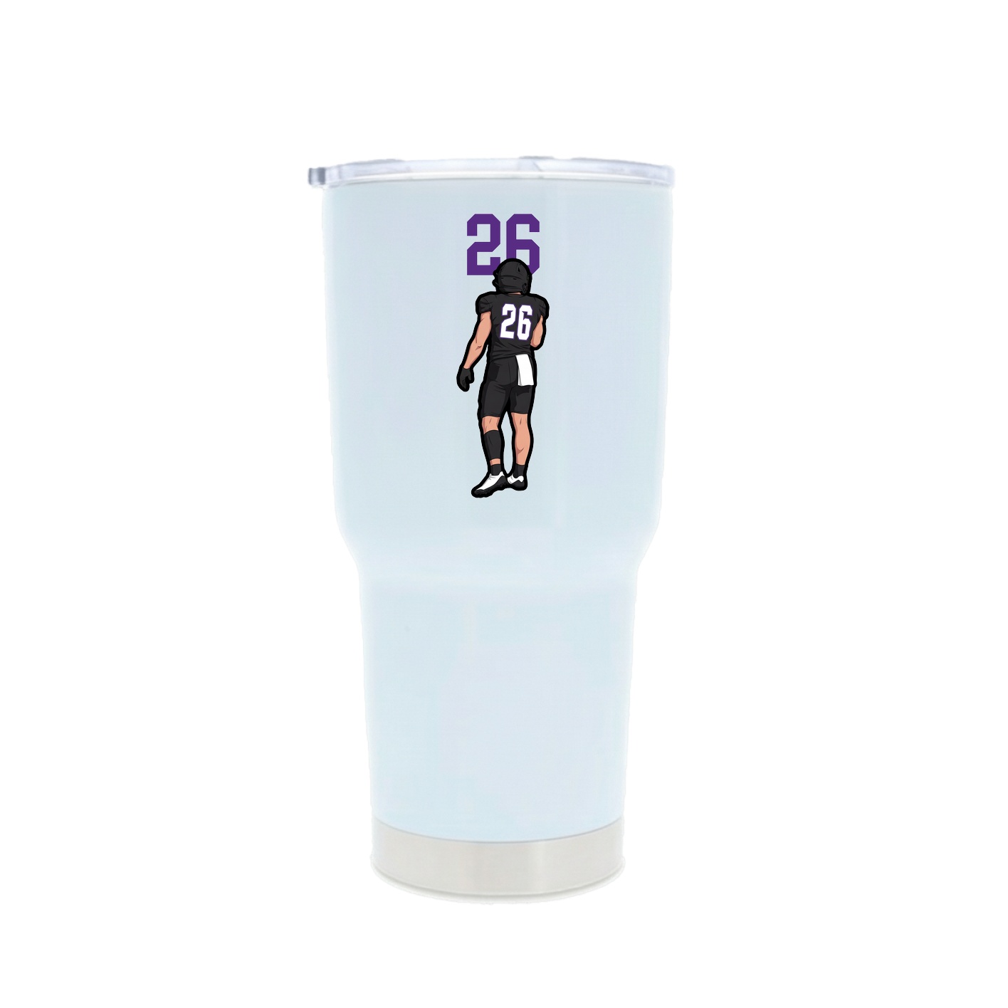30oz Stainless Steel Tumbler — Number Top in White