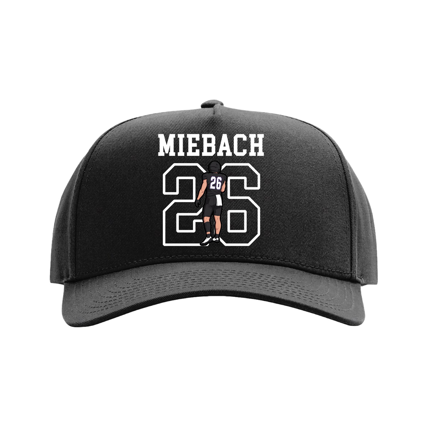 Full Fabric Five-Panel Champ Cap — Shirsey in Black