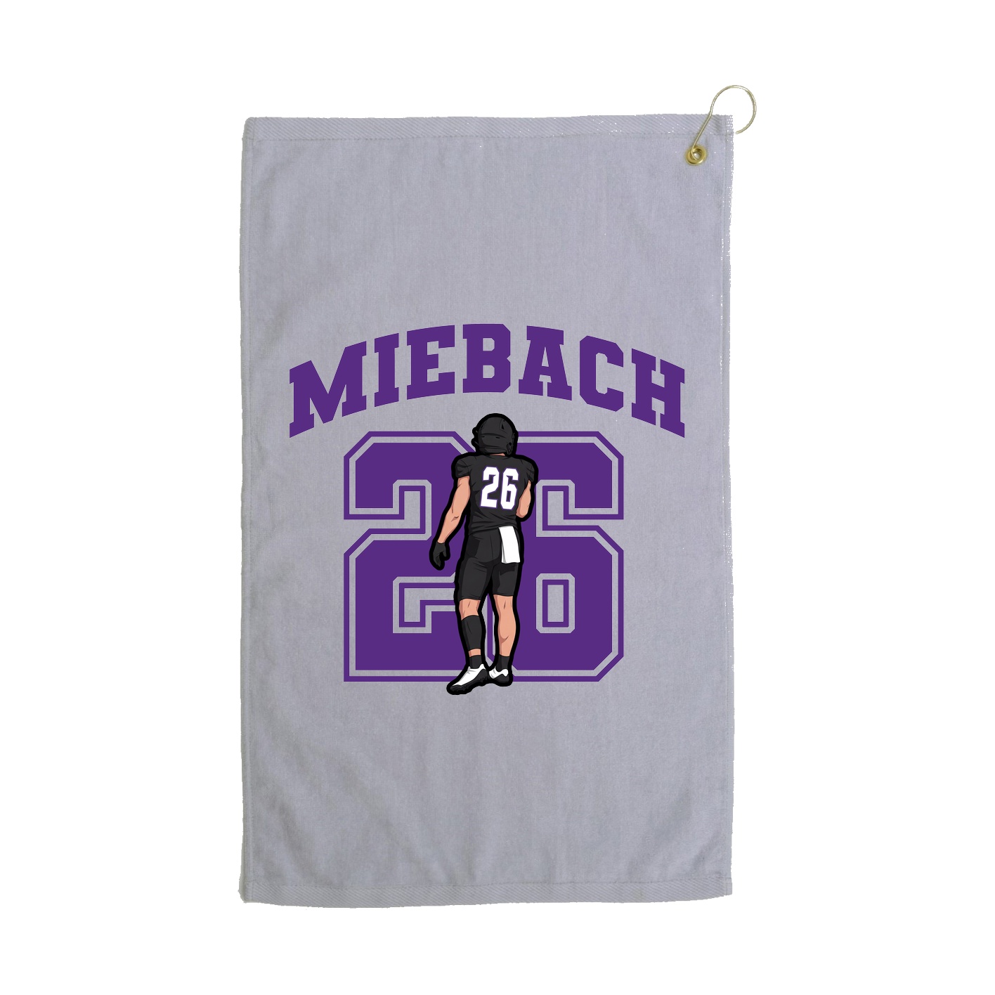 Golf Towel — Number in Grey