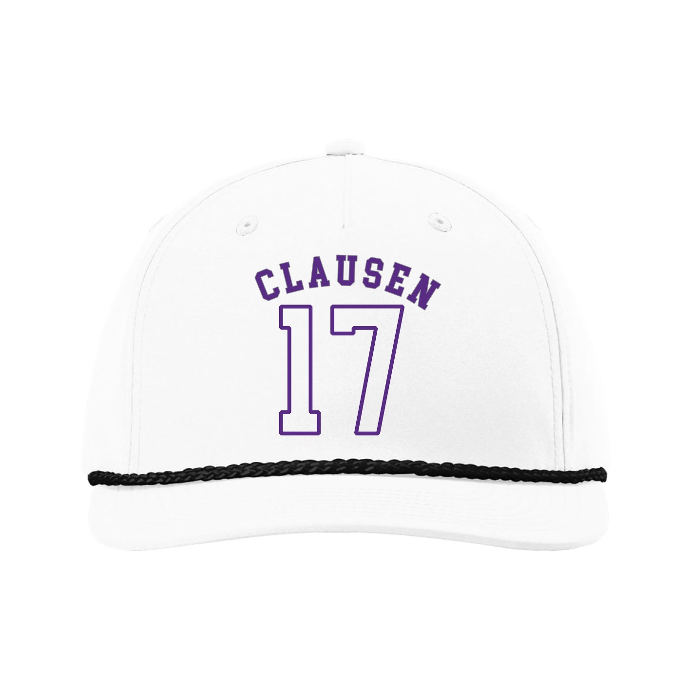 Five-Panel Classic Rope Cap — Shirsey Arch in White