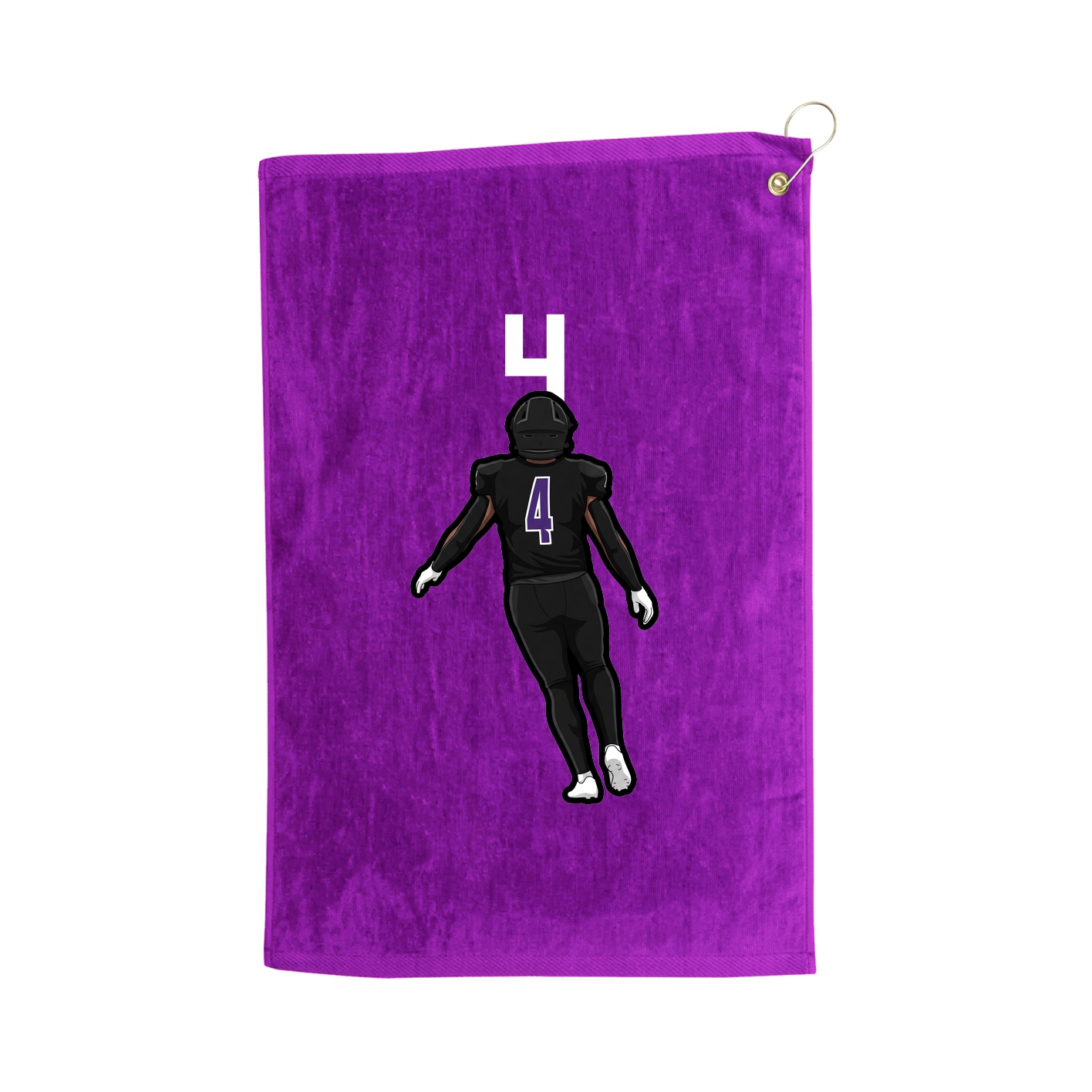 Golf Towel — Number Top in Purple
