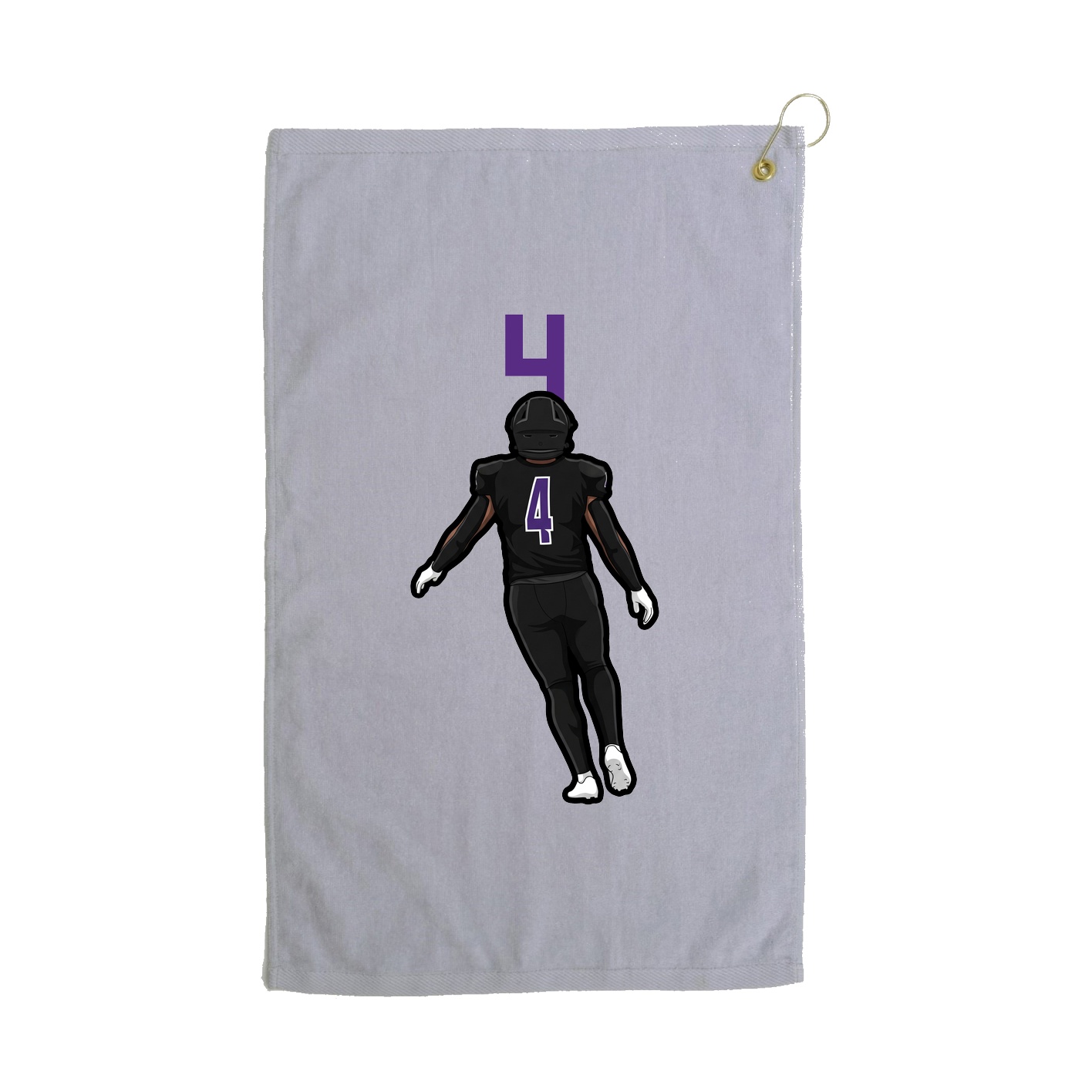 Golf Towel — Number Top in Grey