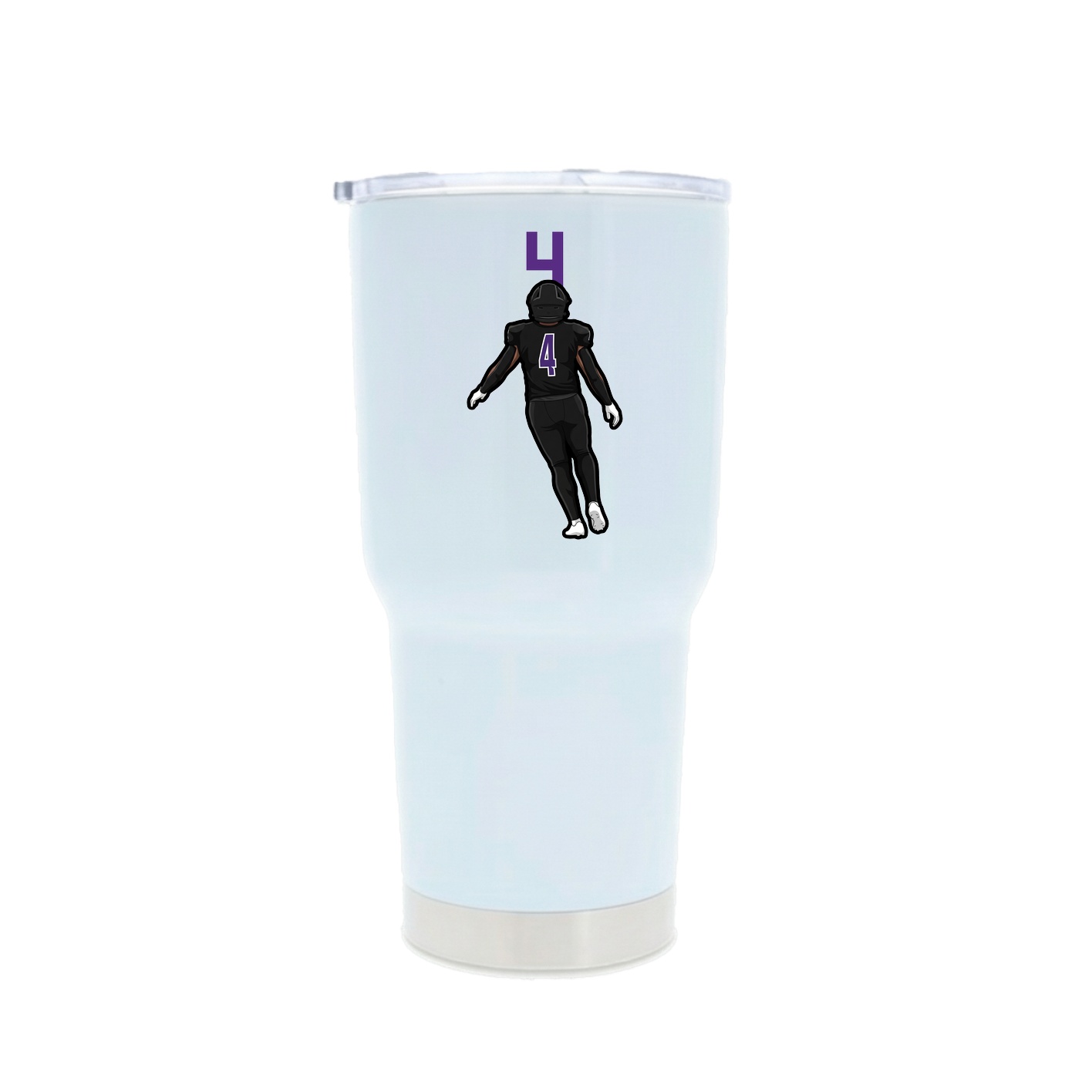 30oz Stainless Steel Tumbler — Number Top in White