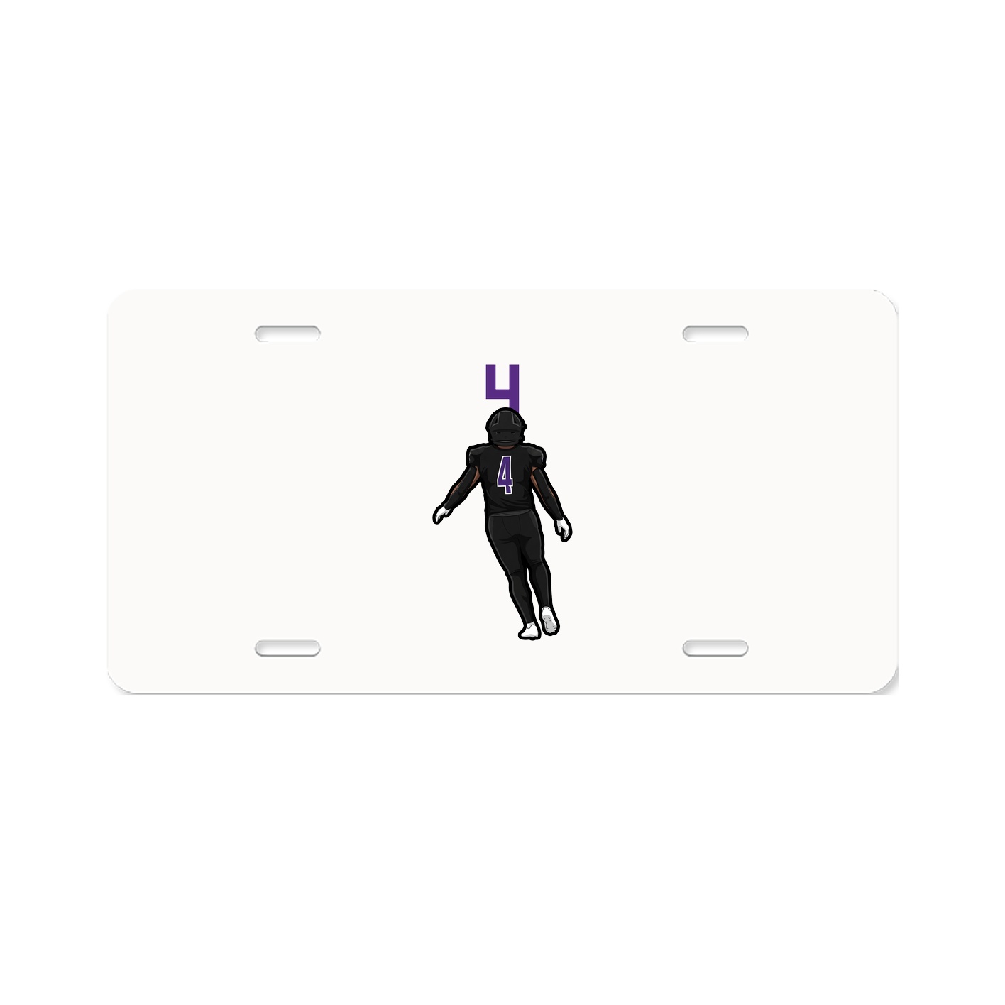 License Plate — Number Top in Classic