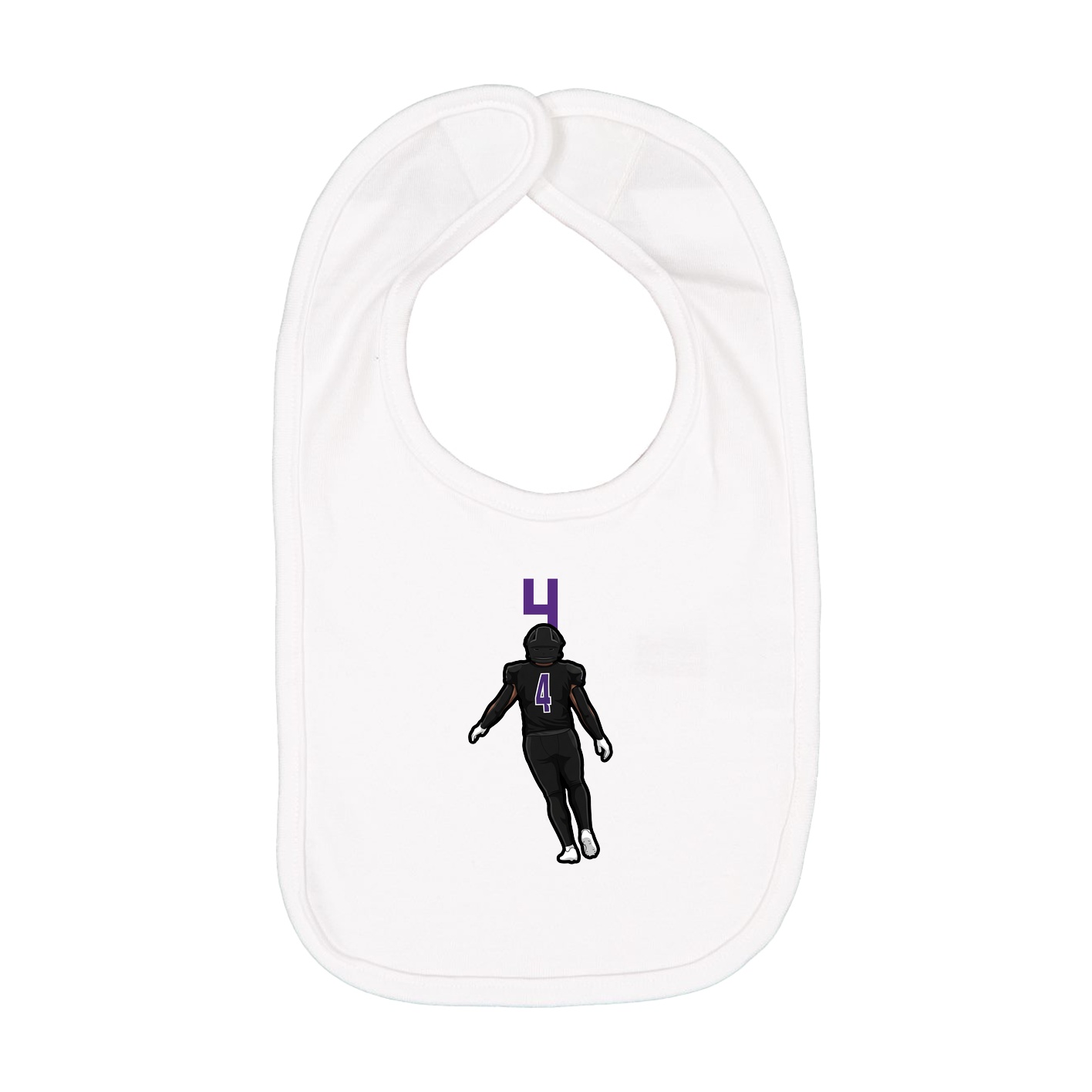 Infant Bib — Number Top in White