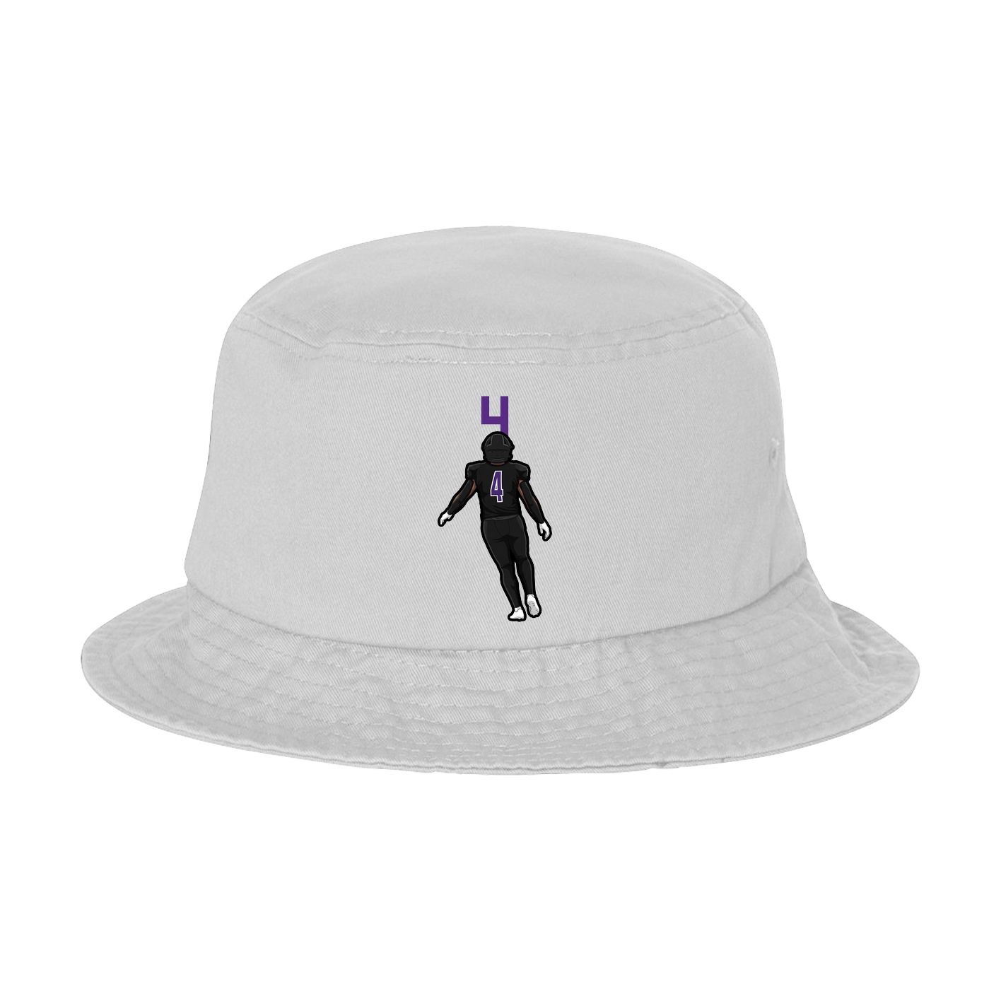 Bucket Cap — Number Top in White