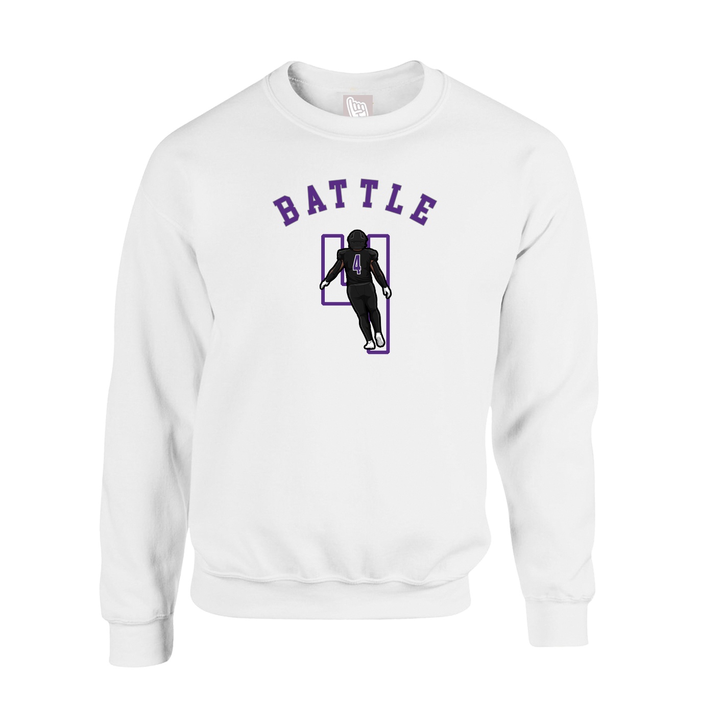 Fleece Crew — Shirsey Arch in White