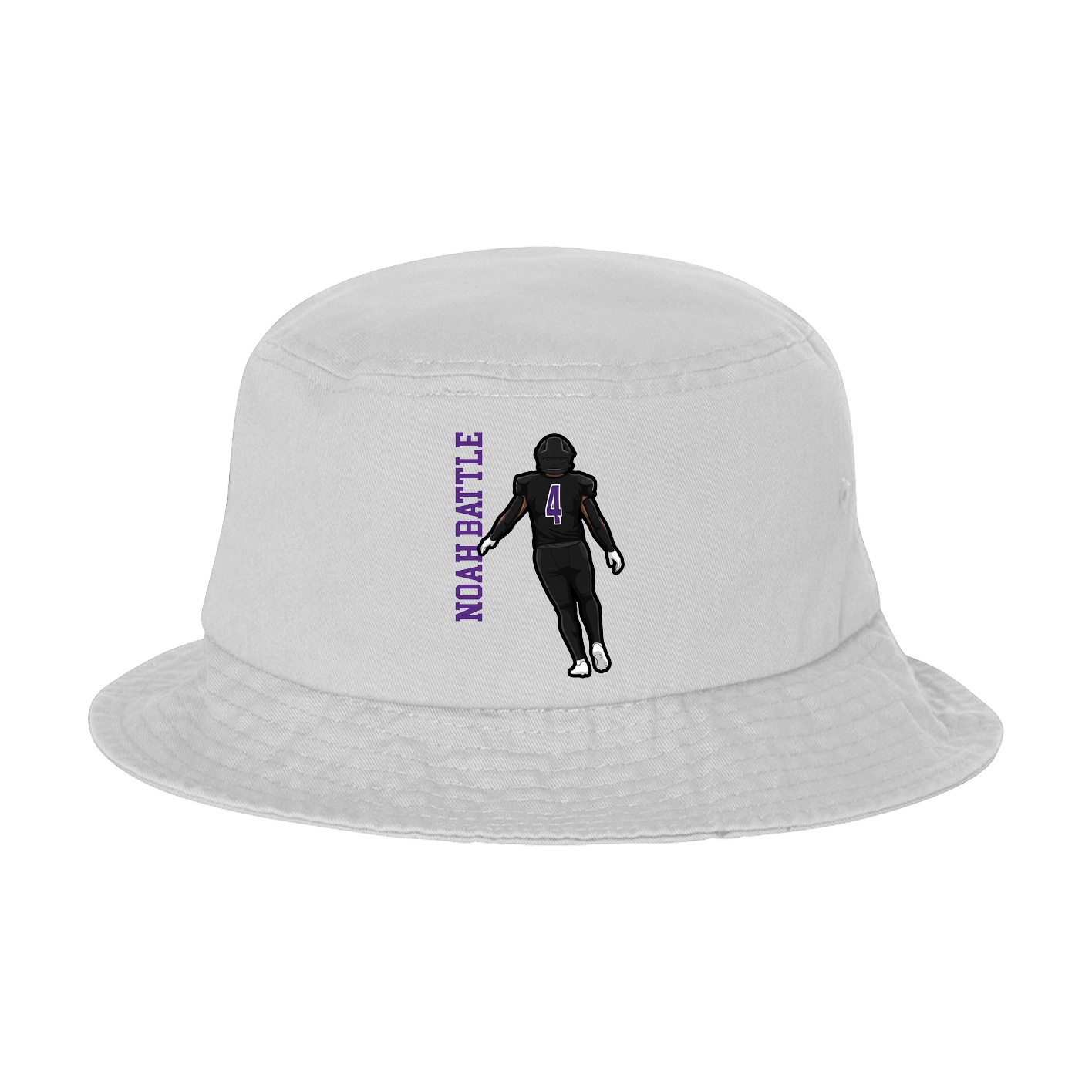 Bucket Cap — Name Vertical in White