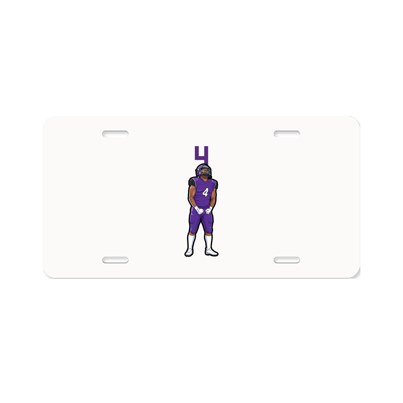 License Plate — Number Top in Classic
