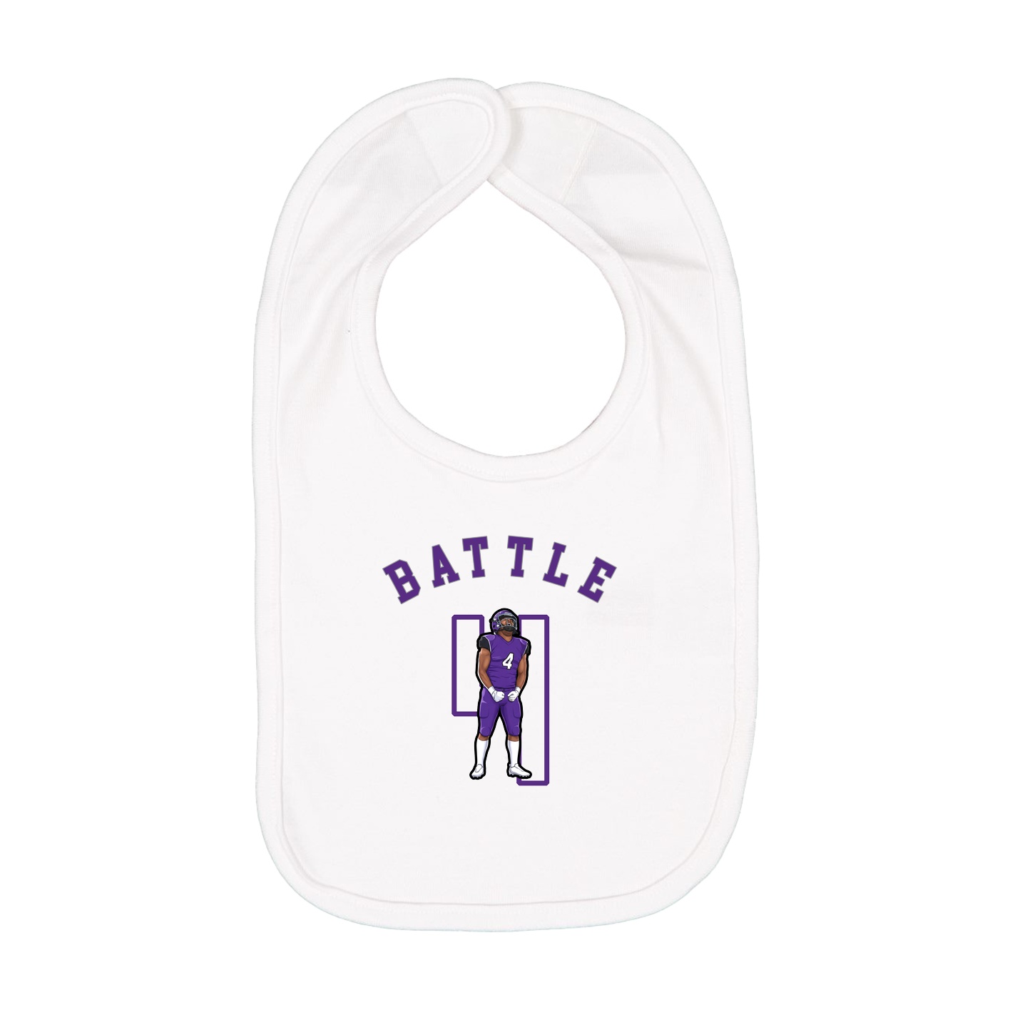 Infant Bib — Shirsey Arch in White