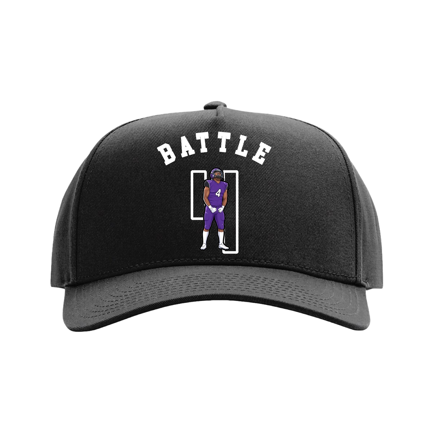 Full Fabric Five-Panel Champ Cap — Shirsey Arch in Black