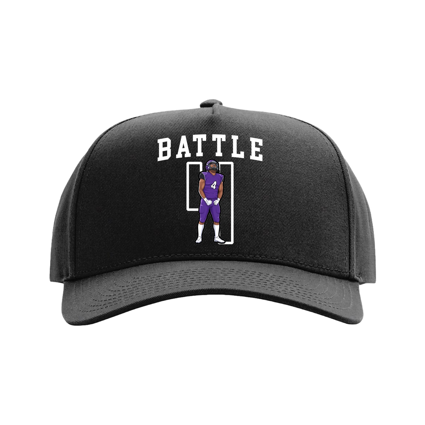 Full Fabric Five-Panel Champ Cap — Shirsey in Black