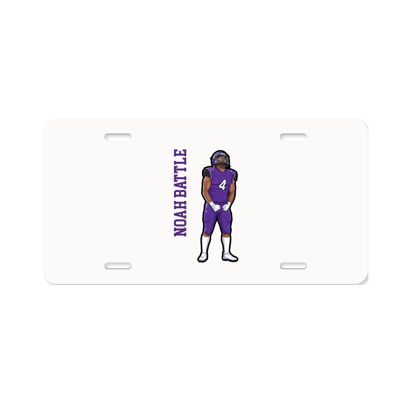 License Plate — Name Vertical in Classic