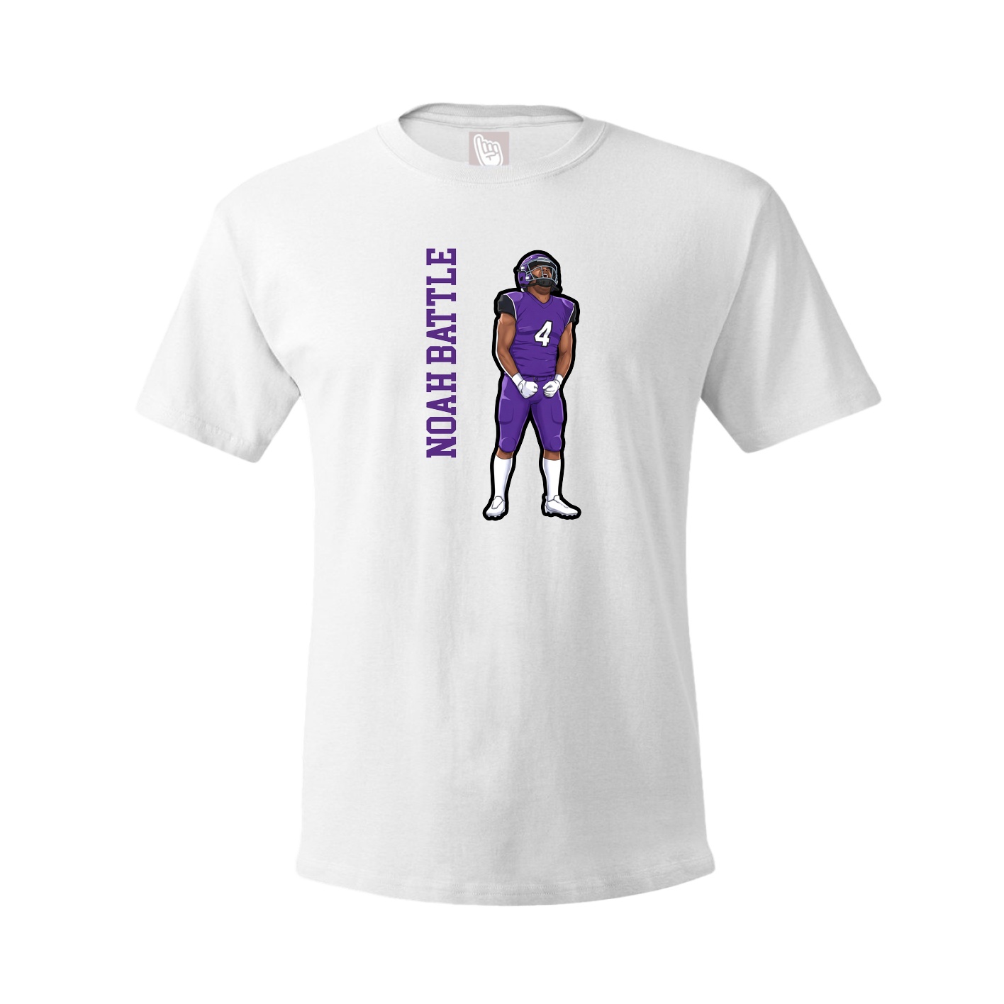 Tee — Name Vertical in White