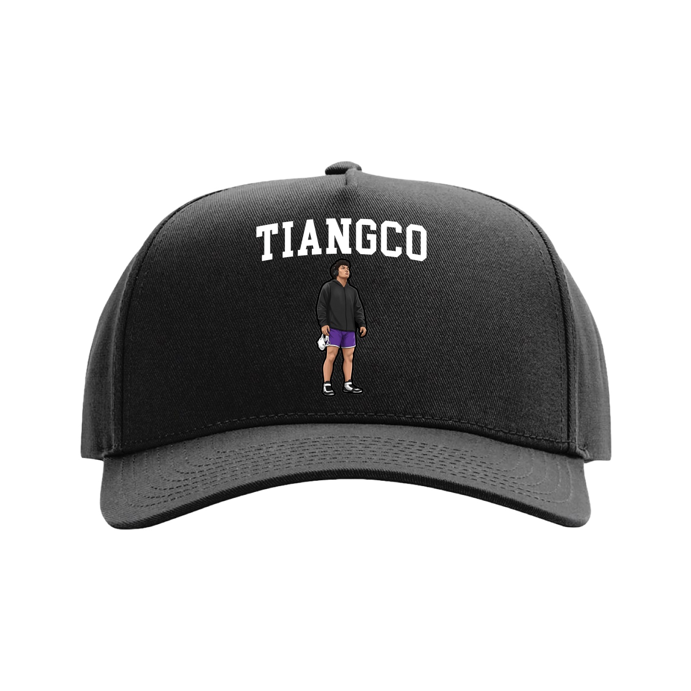 Full Fabric Five-Panel Champ Cap — Shirsey in Black
