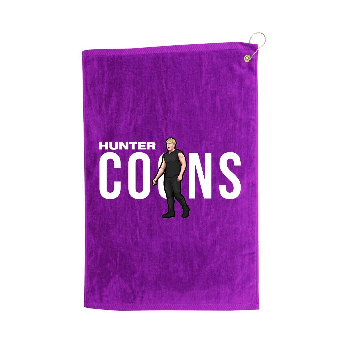 Golf Towel — Player Name in Purple
