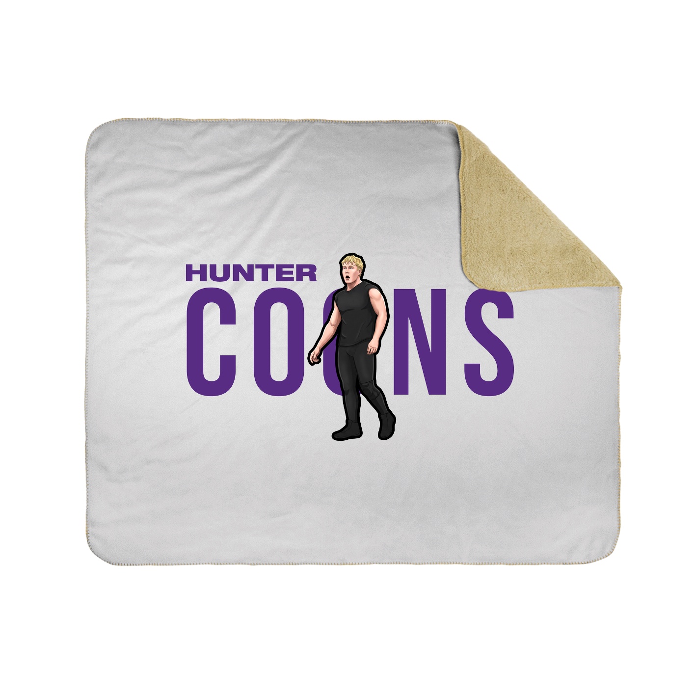 Throw Blanket — Player Name in White
