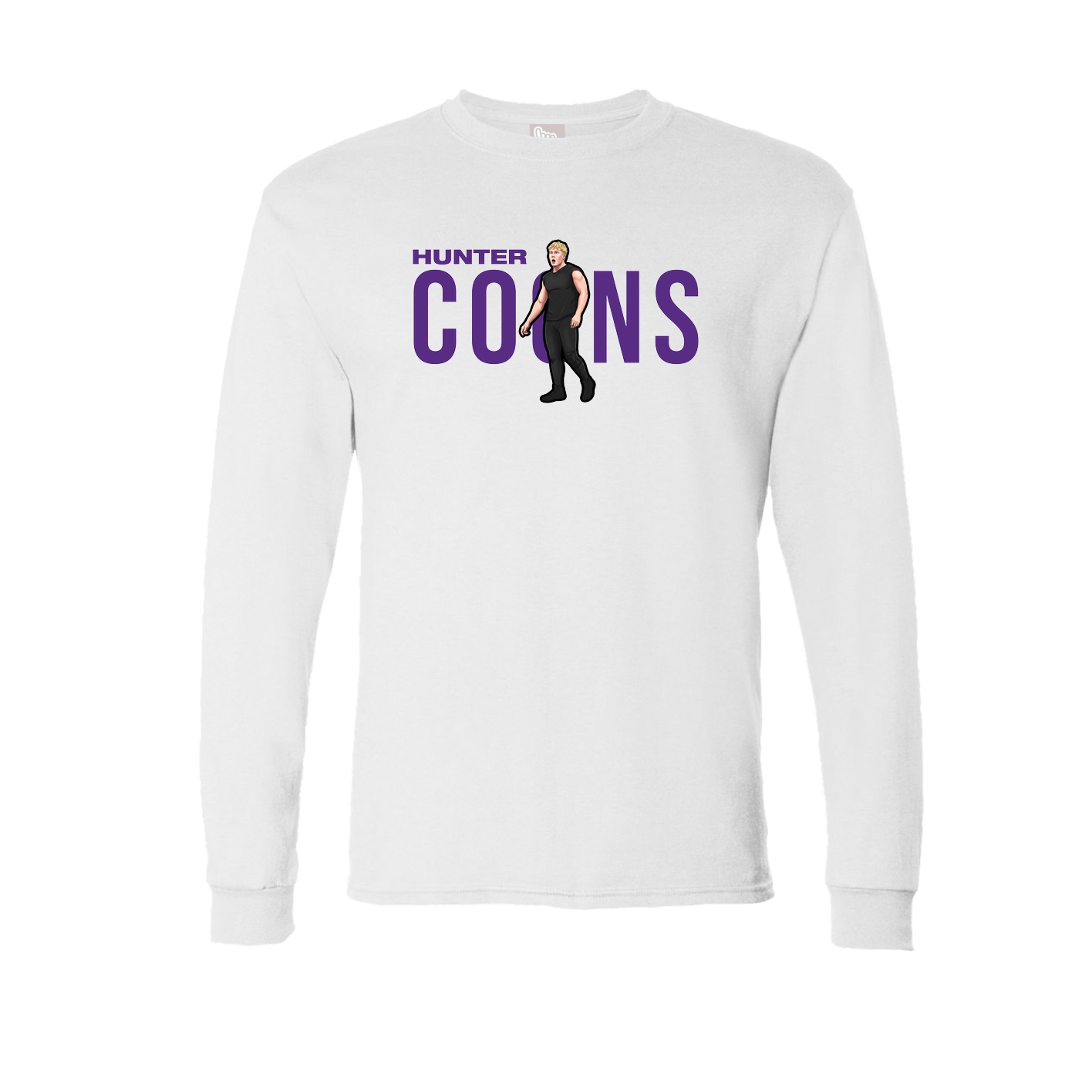 Long Sleeve Tee — Player Name in White