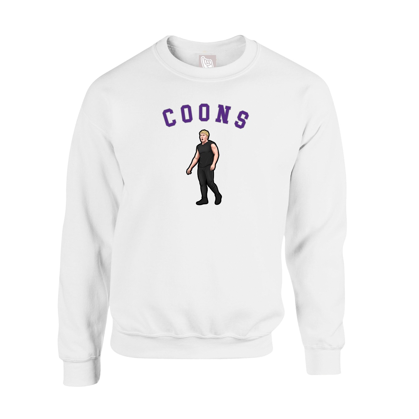 Fleece Crew — Shirsey Arch in White