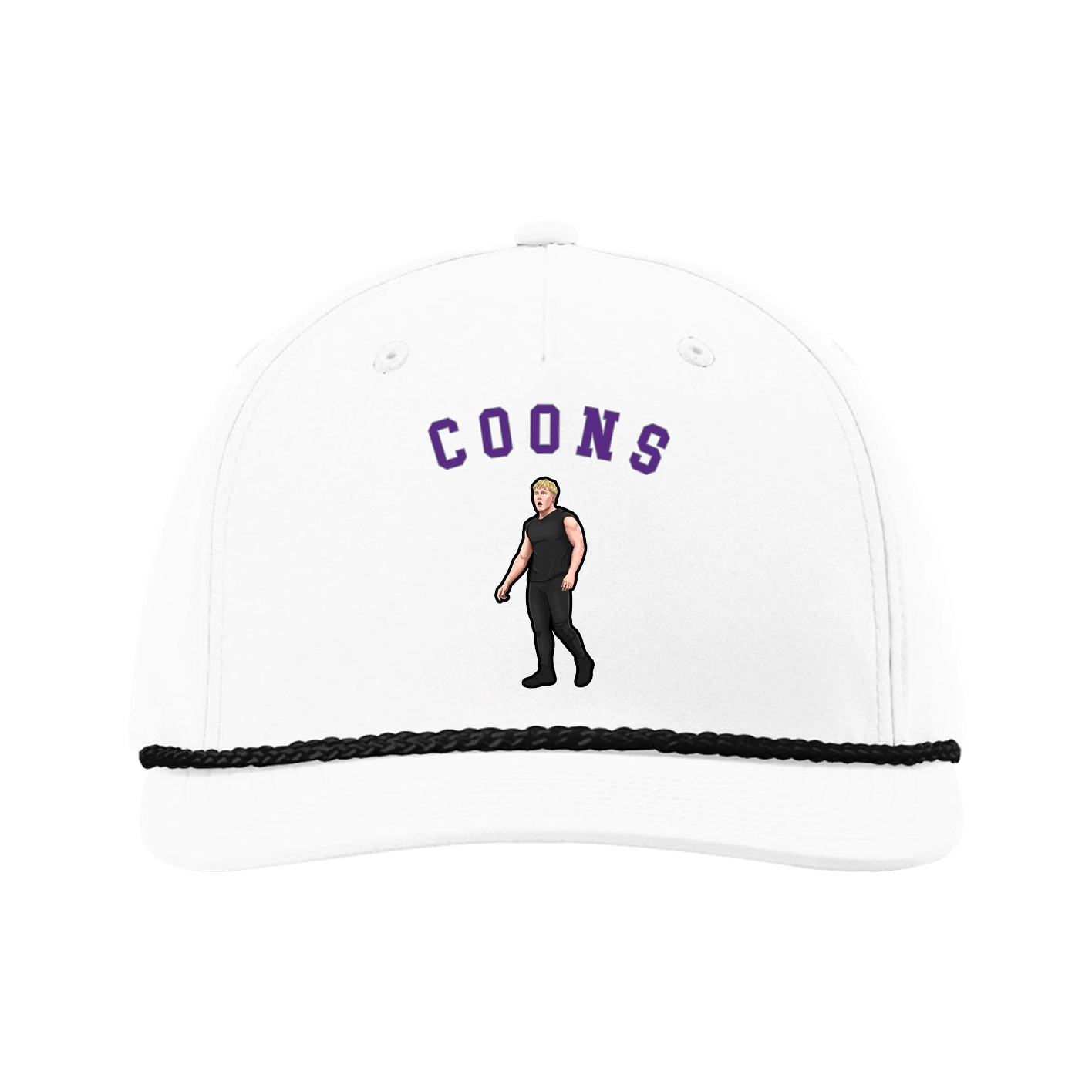 Five-Panel Classic Rope Cap — Shirsey Arch in White