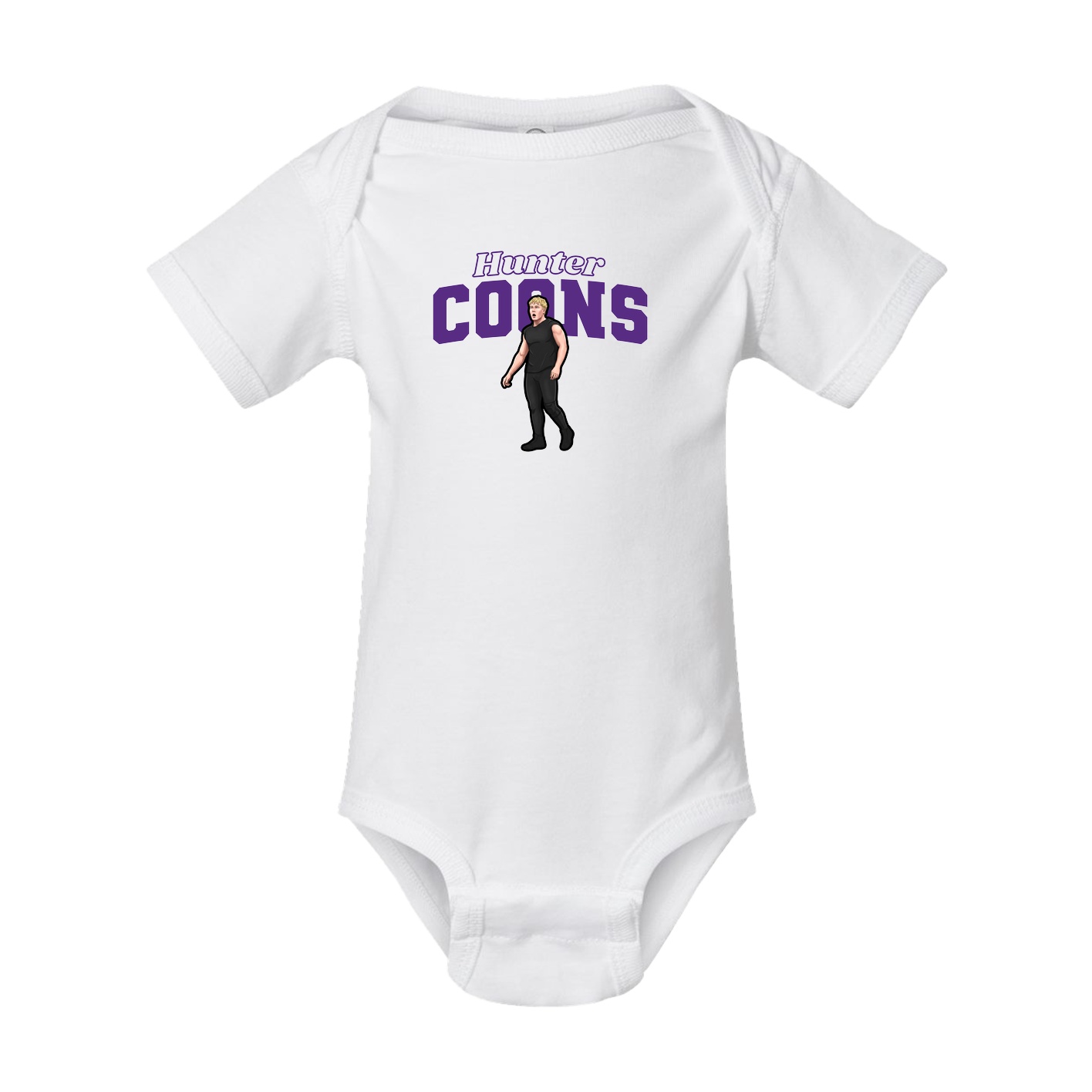 Baby Onesie — Name Arch in White