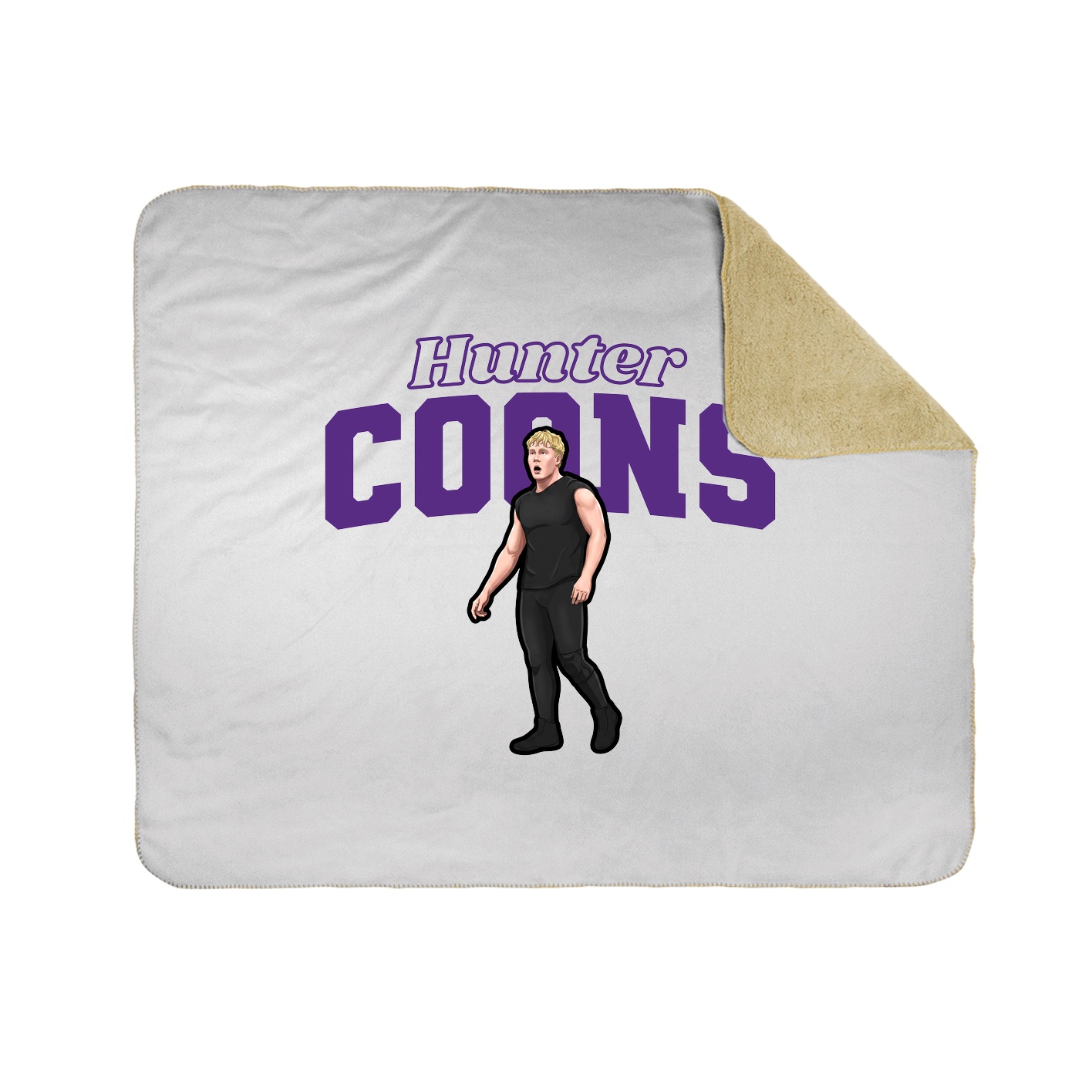 Throw Blanket — Name Arch in White
