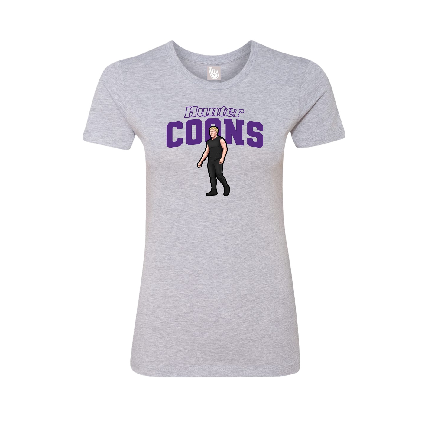Womens Tee — Name Arch in Grey