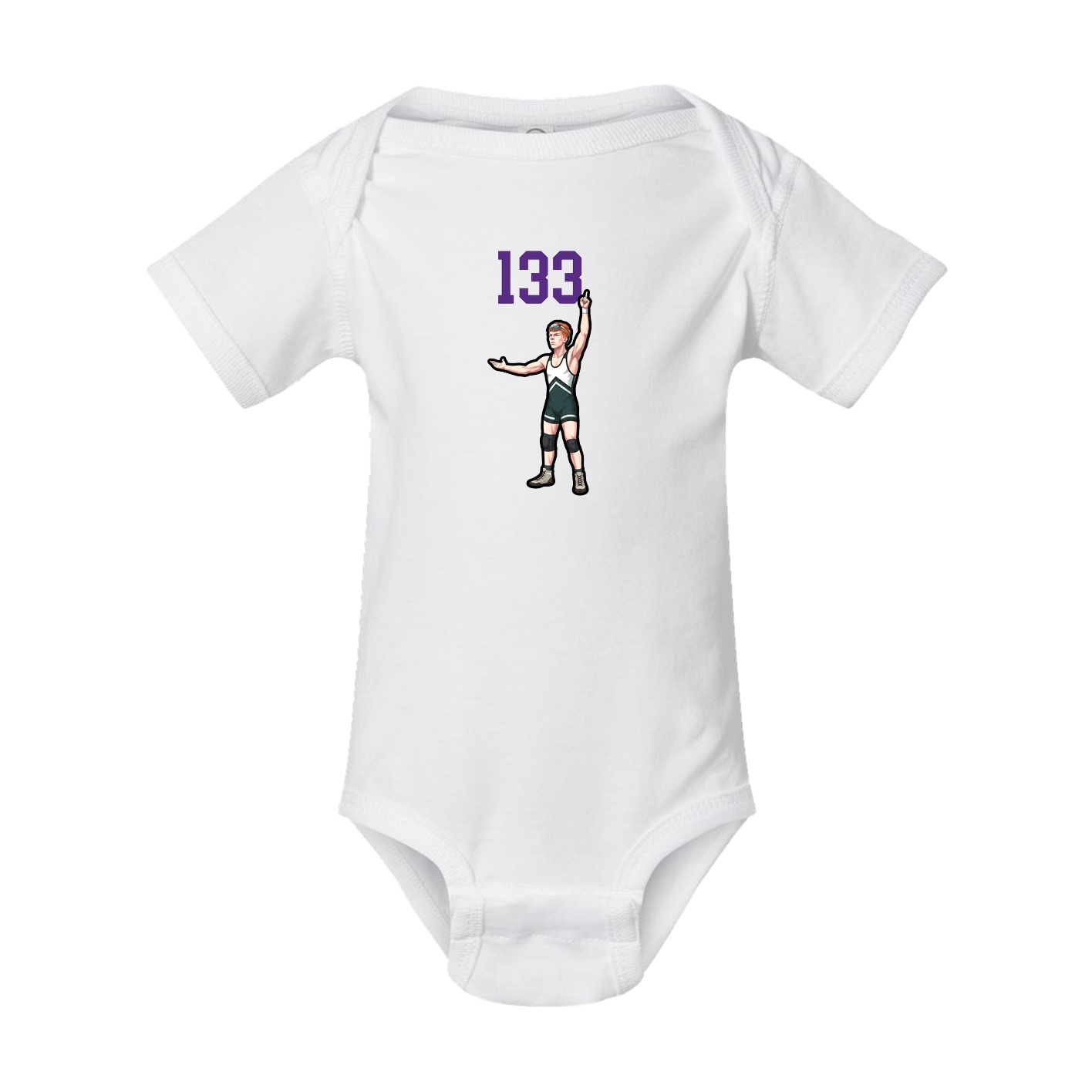 Baby Onesie — Number Top in White