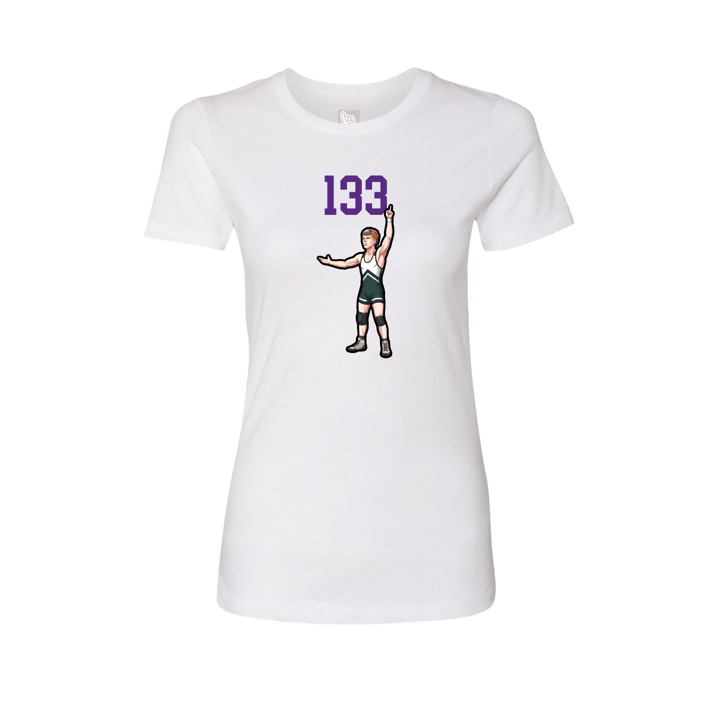Womens Tee — Number Top in White