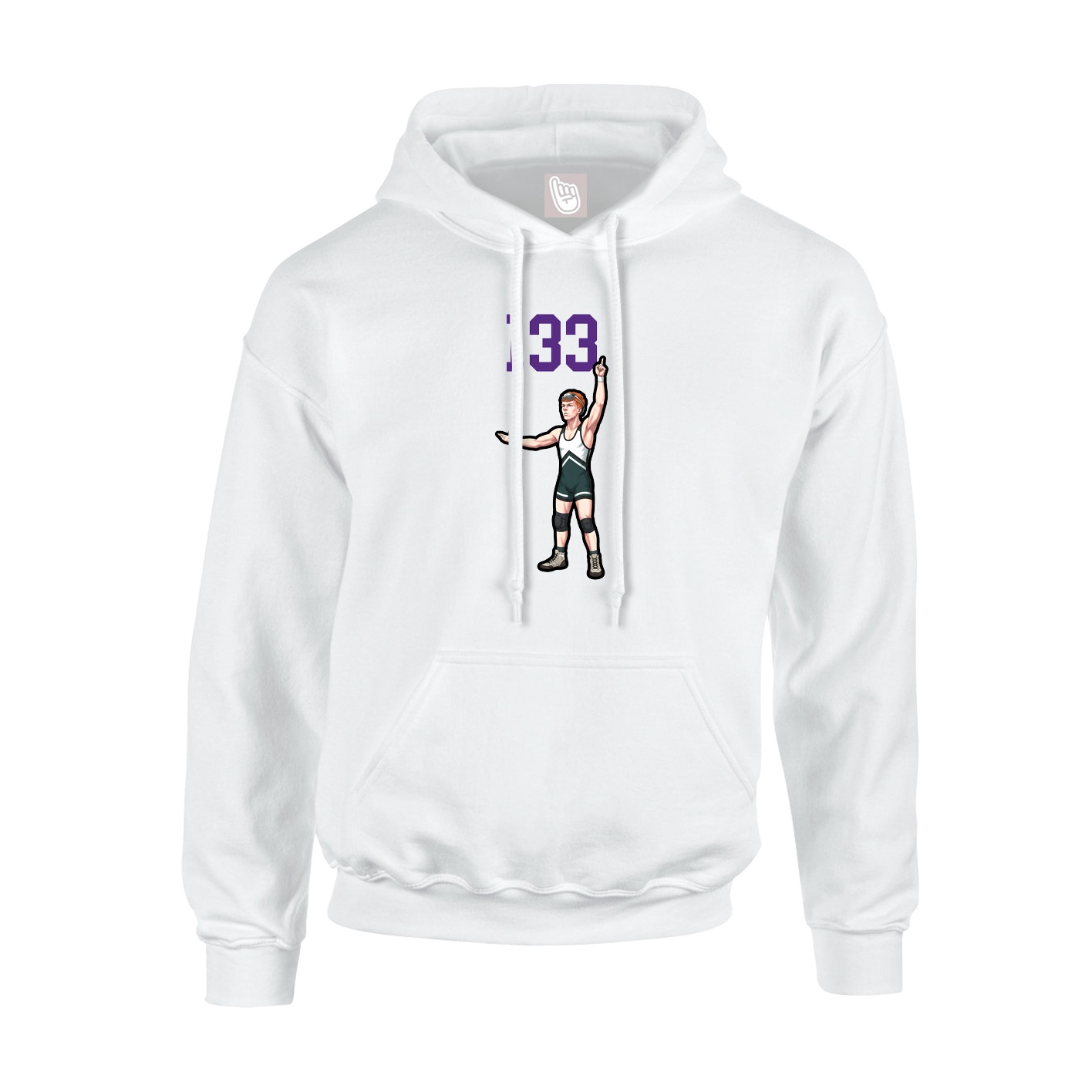 Hoodie — Number Top in White