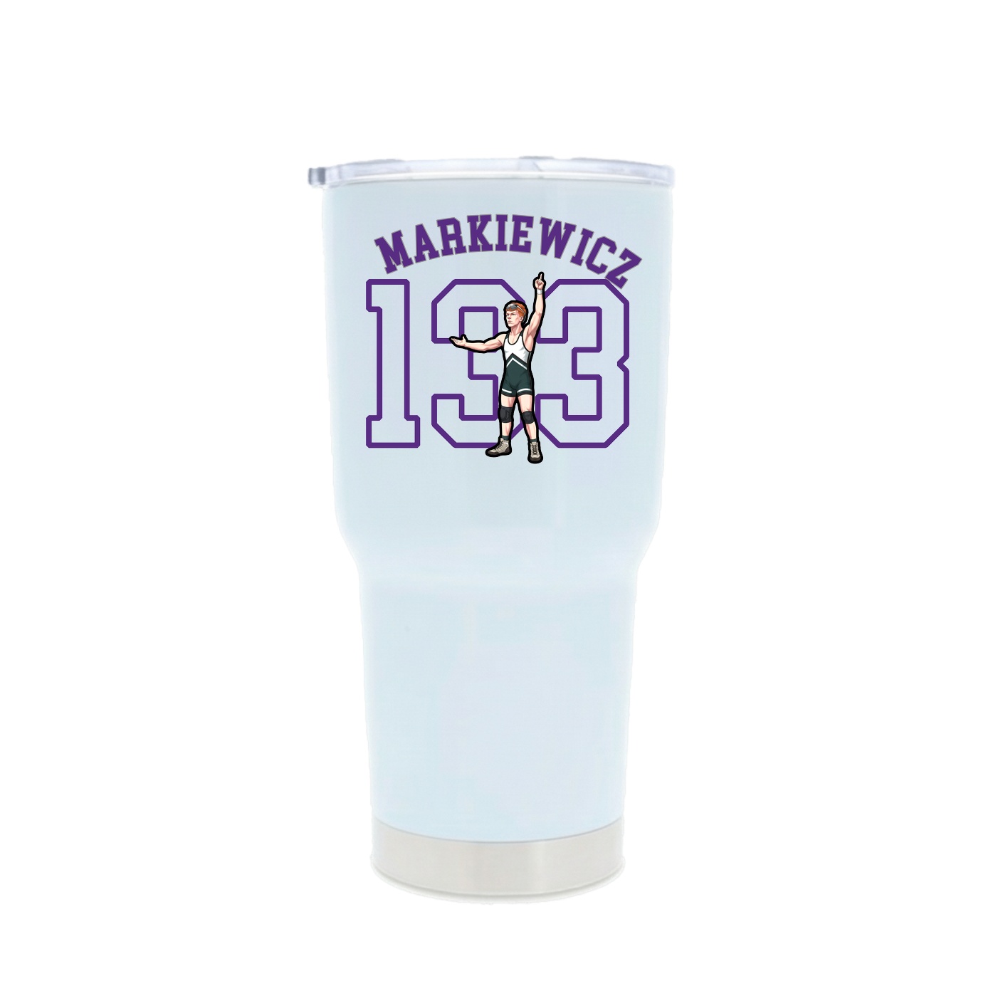 30oz Stainless Steel Tumbler — Shirsey Arch in White