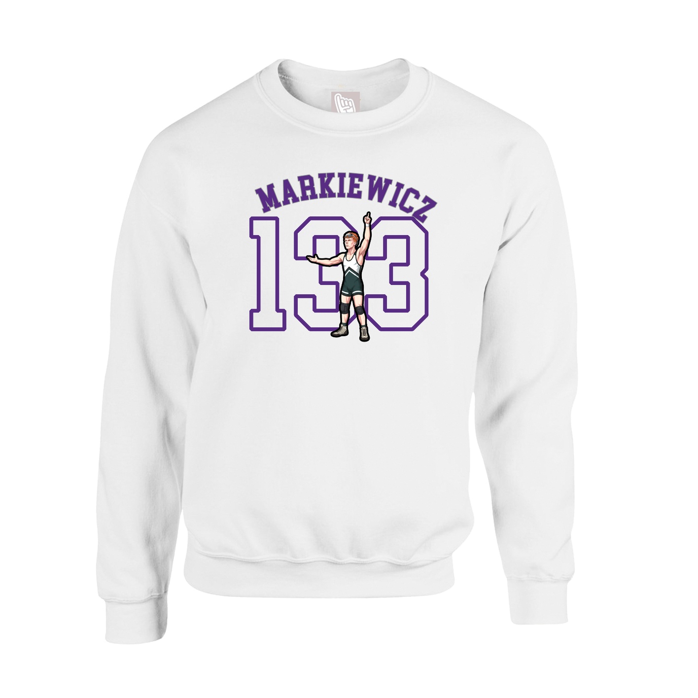 Fleece Crew — Shirsey Arch in White