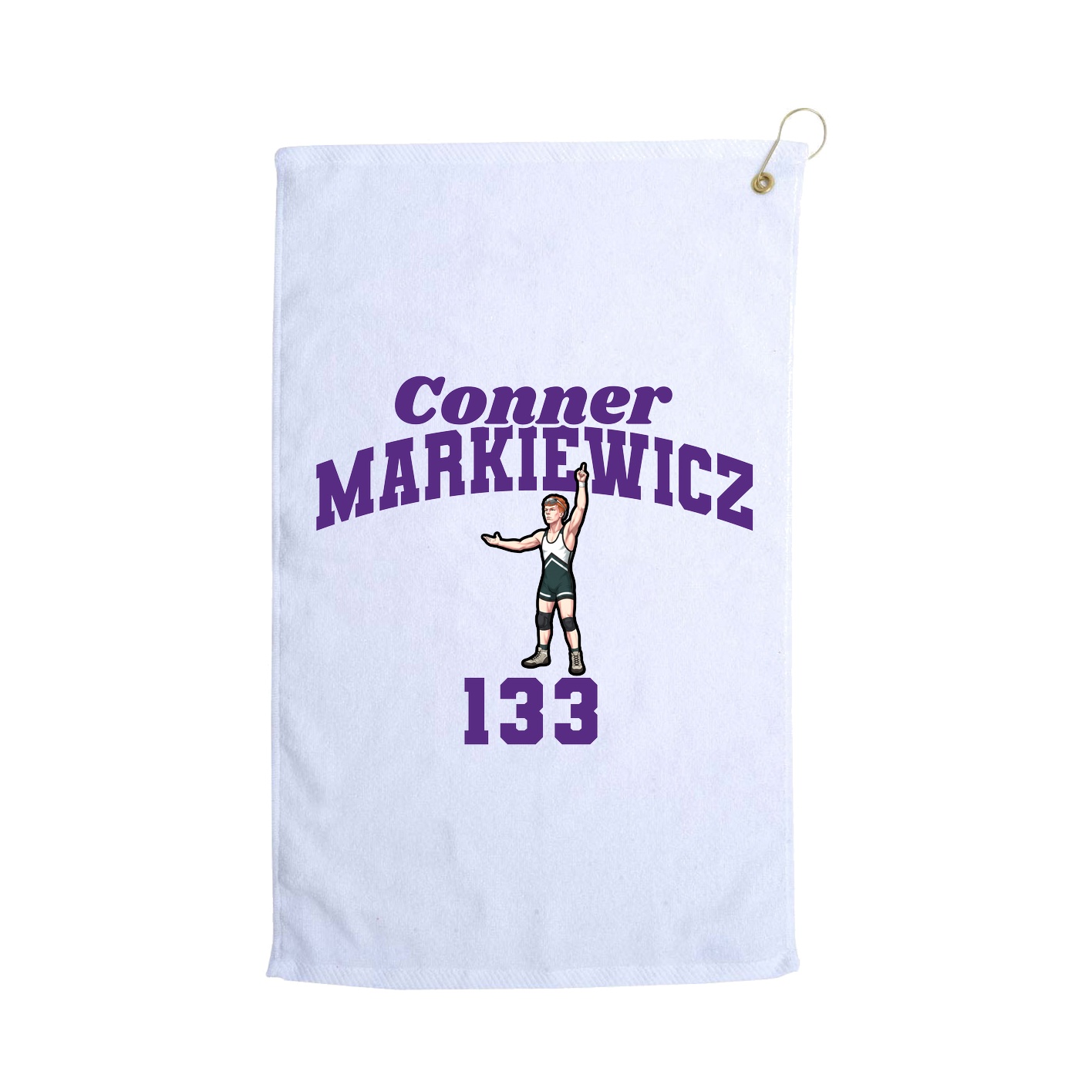 Golf Towel — Signature Arch in White