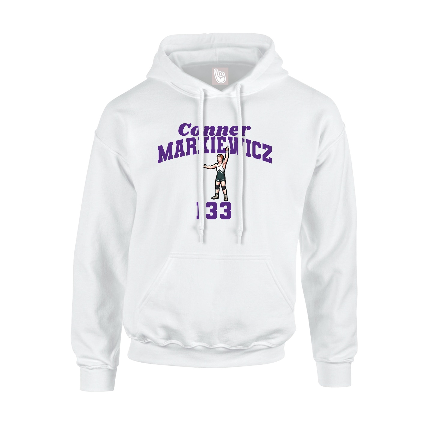 Hoodie — Signature Arch in White