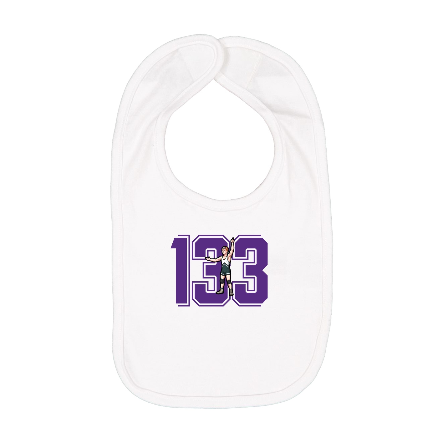 Infant Bib — Number in White