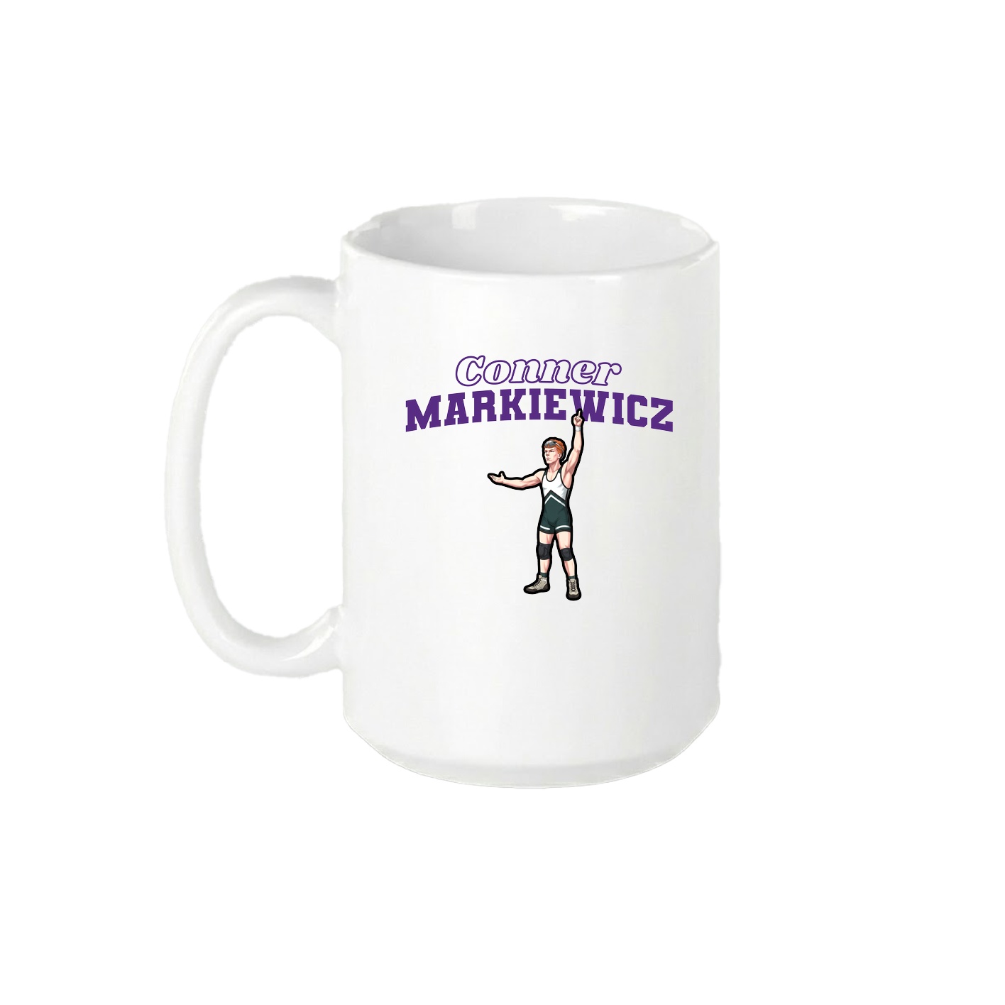 15oz Coffee Mug — Name Arch in White