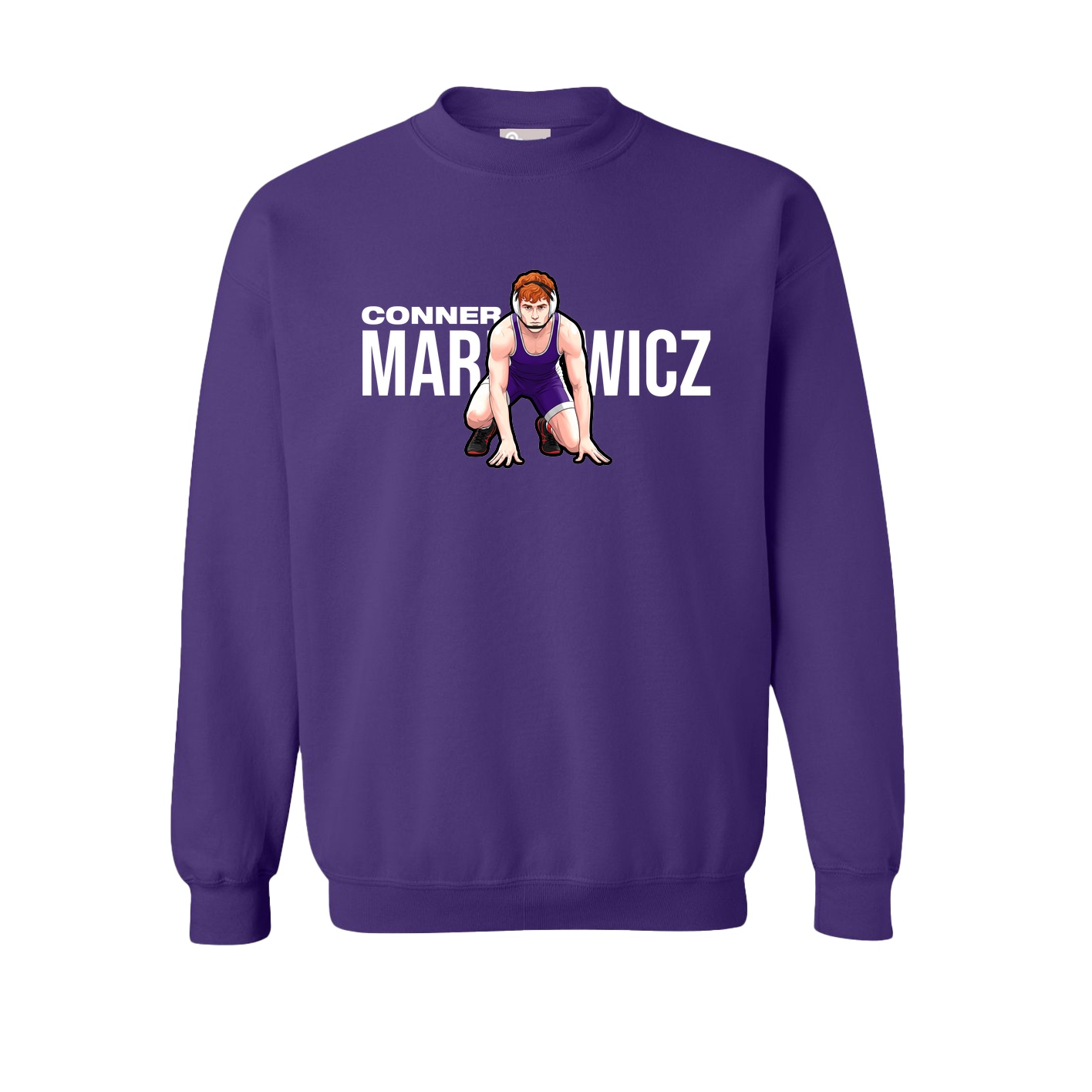 Fleece Crew — Player Name in Purple