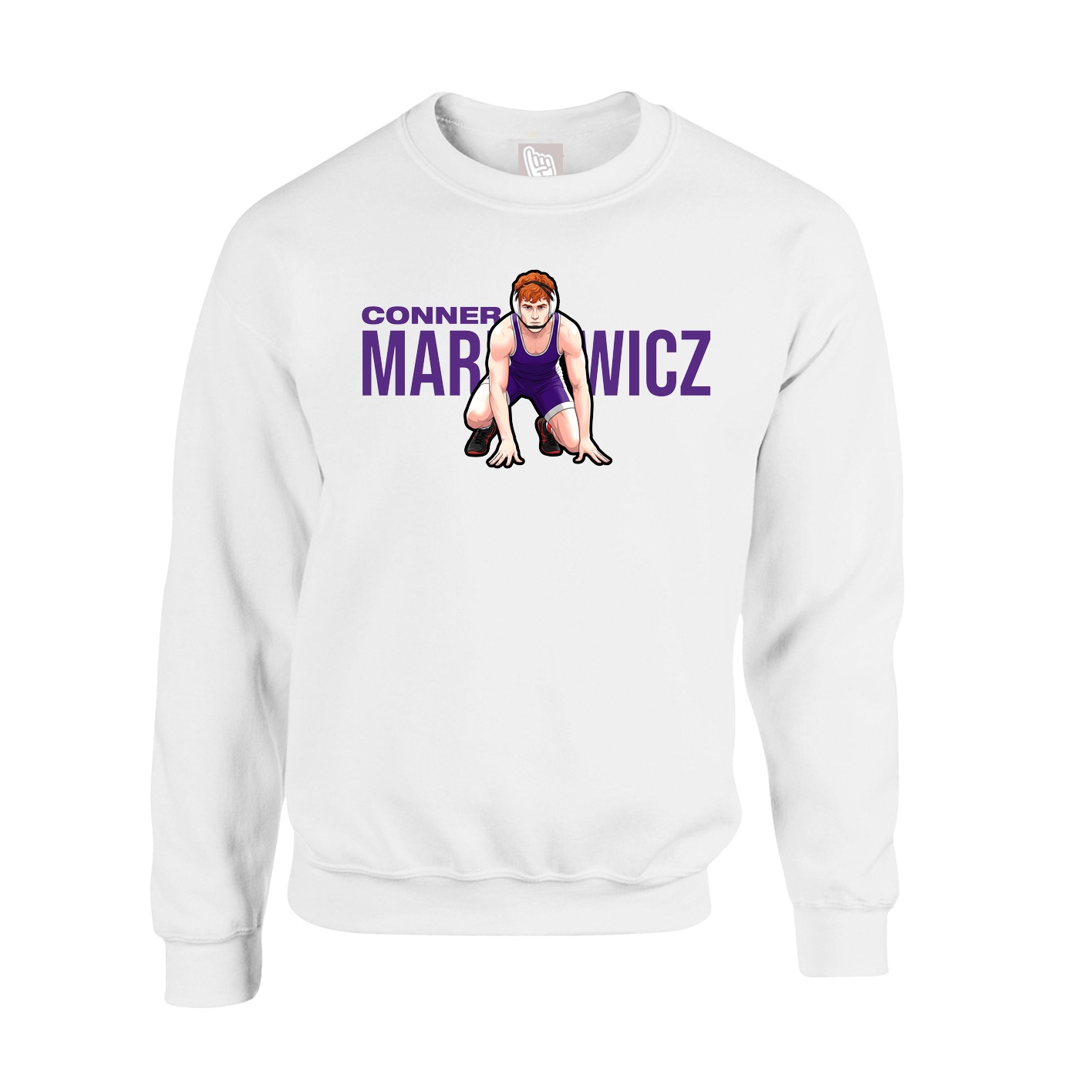 Fleece Crew — Player Name in White