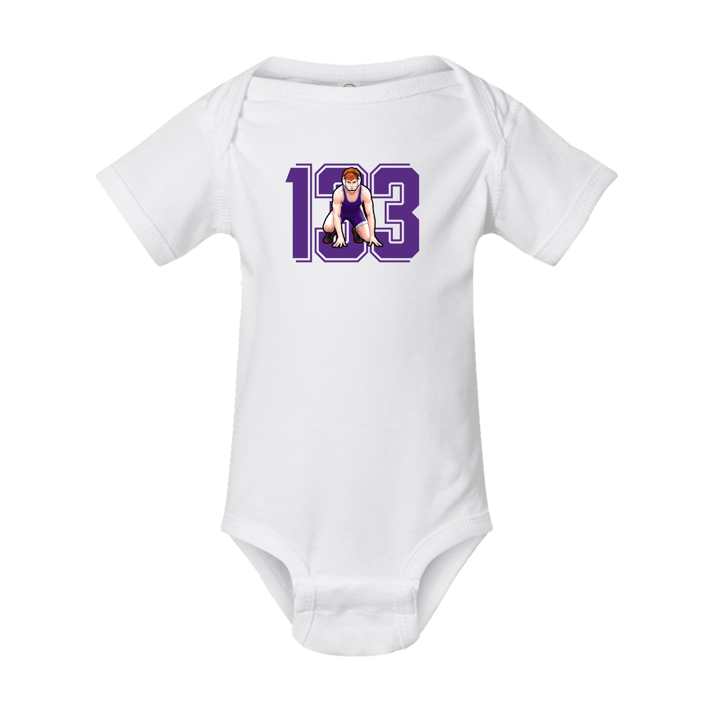 Baby Onesie — Number in White