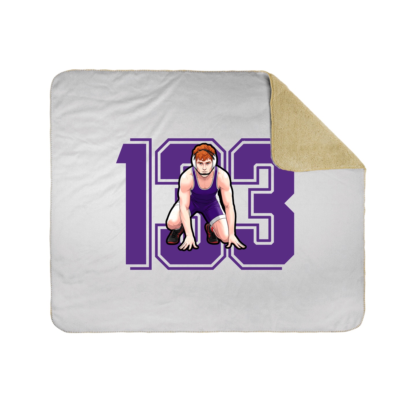 Throw Blanket — Number in White