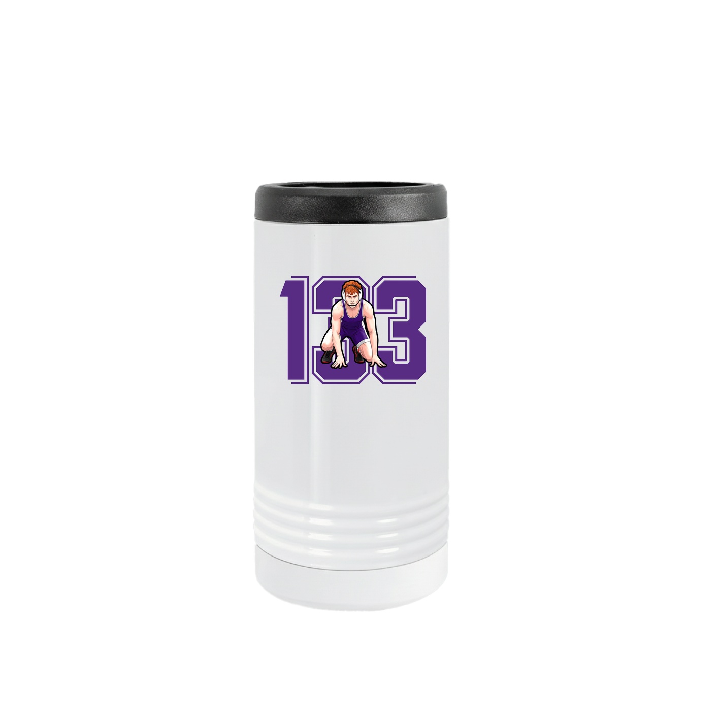 Slim Beverage Holder — Number in White