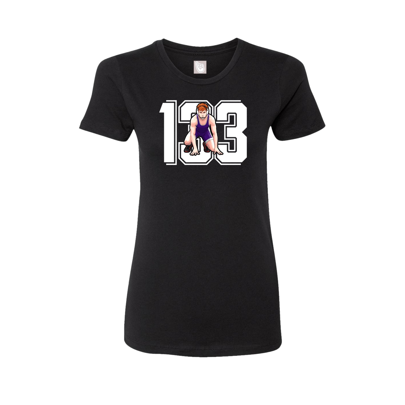 Womens Tee — Number in Black