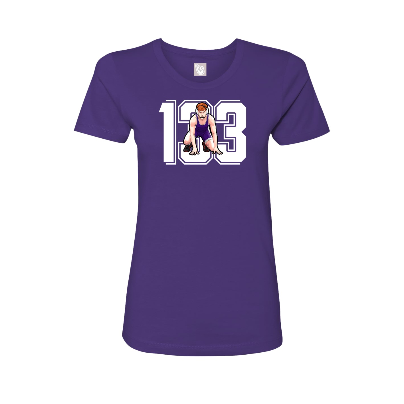 Womens Tee — Number in Purple