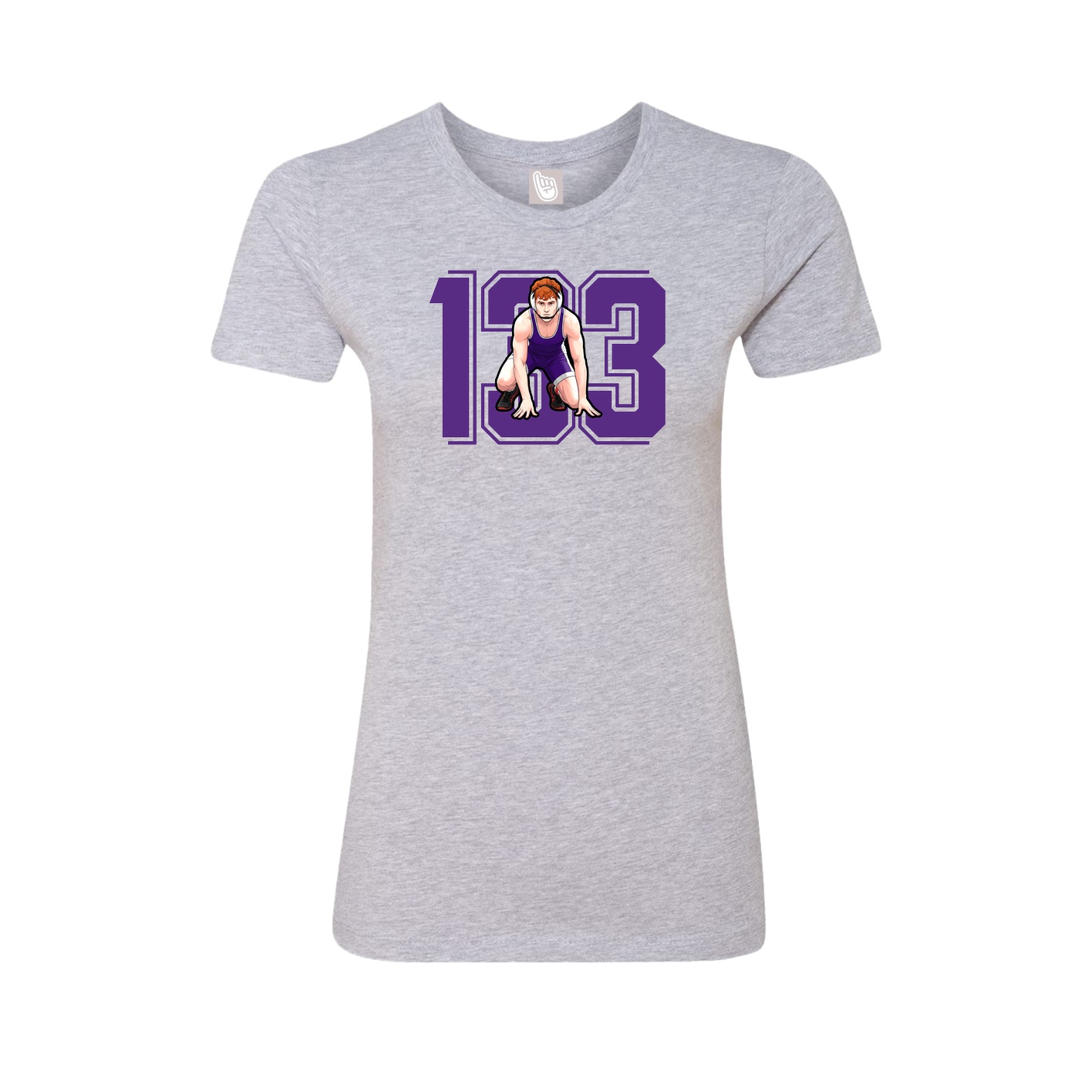 Womens Tee — Number in Grey
