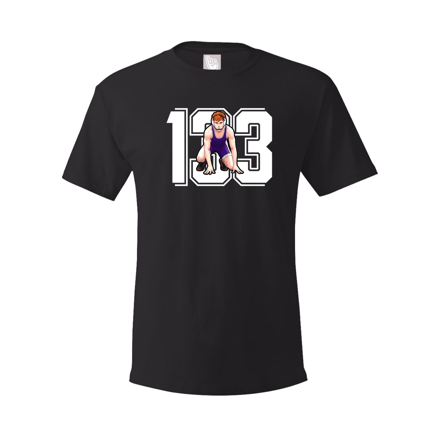 Youth Tee — Number in Black
